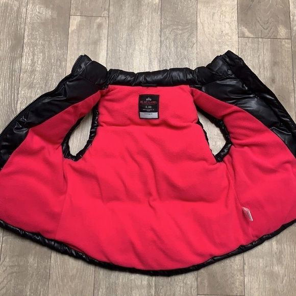 Girls Blac Label Puffer Black Vest - Picture 3 of 5
